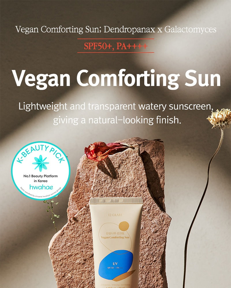 12GRABS Vegan Comforting Sun SPF 50+ PA++++ 50ml
