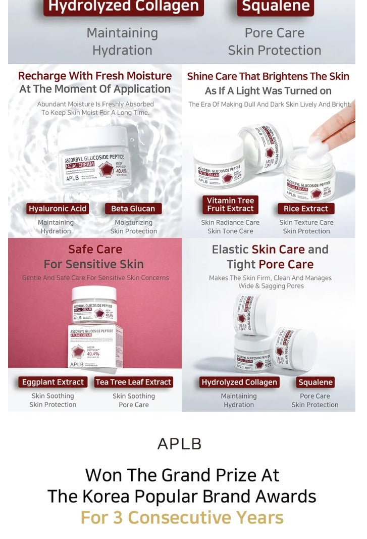 APLB Ascorbyl Glucoside Peptide Facial Cream