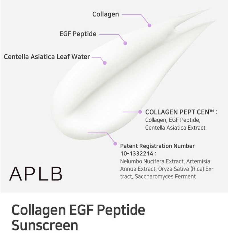 APLB Collagen EGF Peptide Sunscreen SPF50+ PA++++ 40ml