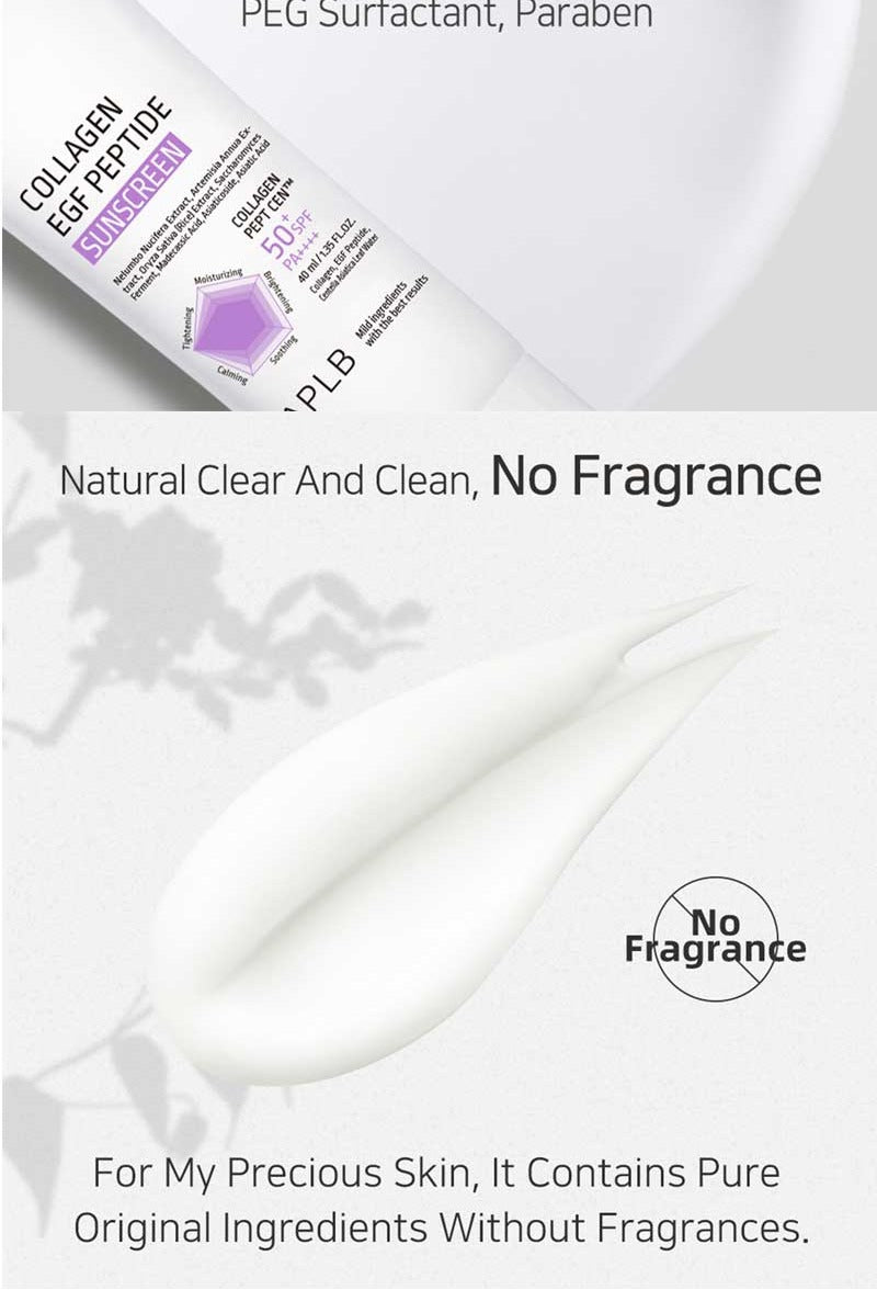 APLB Collagen EGF Peptide Sunscreen SPF50+ PA++++ 40ml