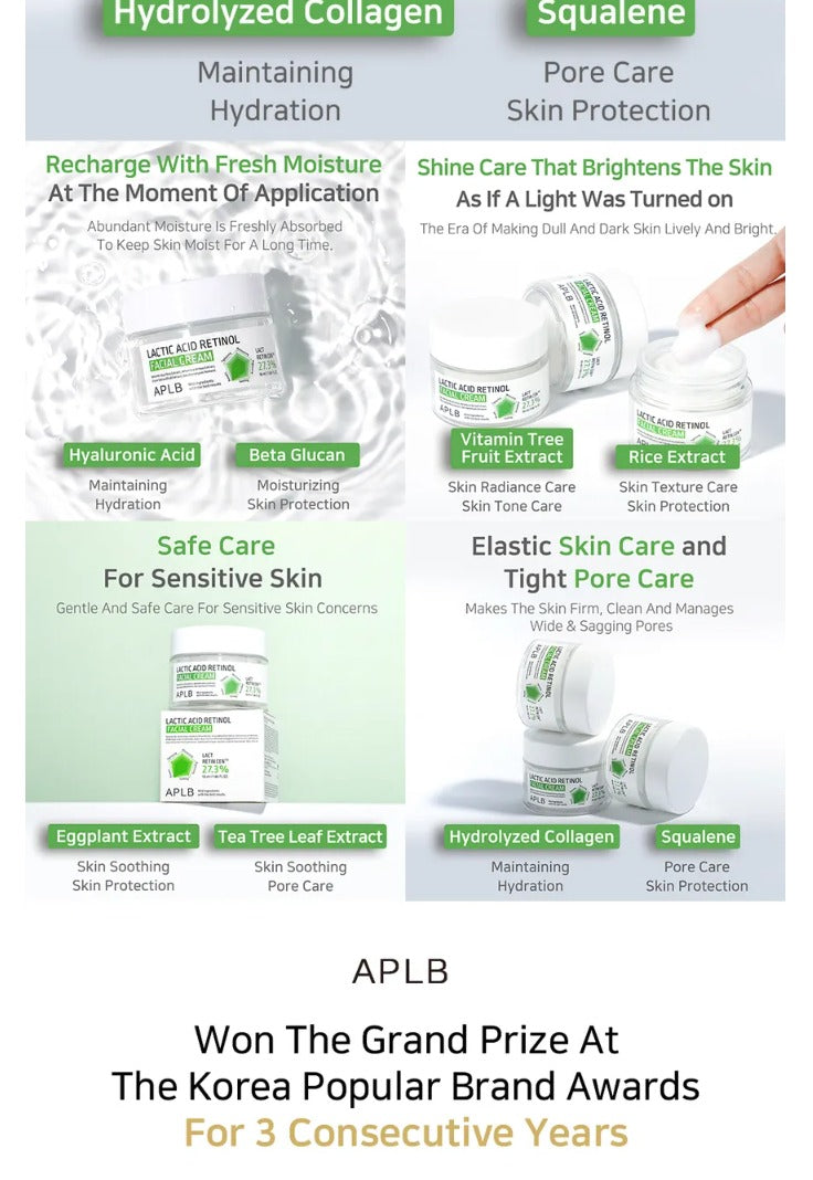 APLB Lactic Acid Retinol Facial Cream 55ml