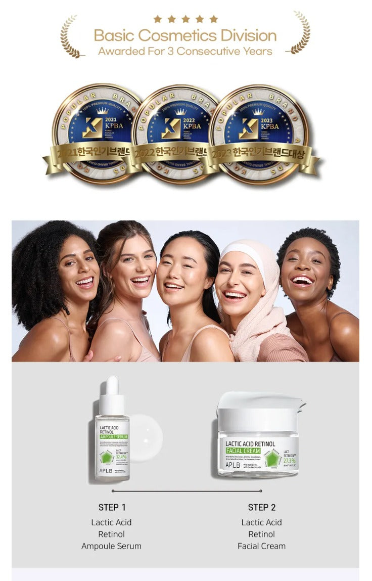 APLB Lactic Acid Retinol Facial Cream 55ml