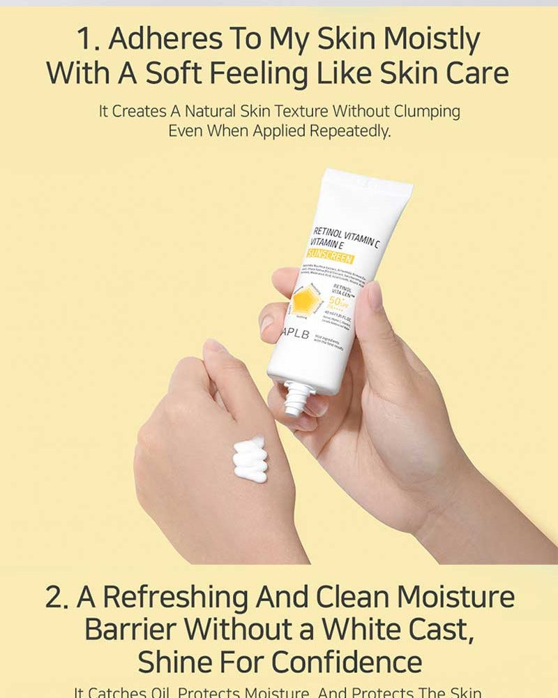 APLB Retinol Vitamin C Vitamin E Sunscreen 40ml