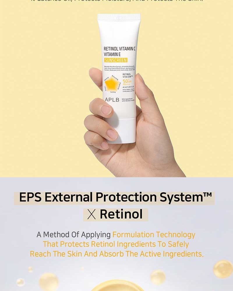 APLB Retinol Vitamin C Vitamin E Sunscreen 40ml