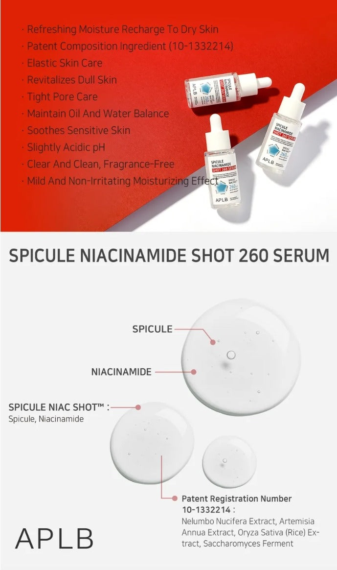 APLB Spicule Niacinamide Shot 260 Serum