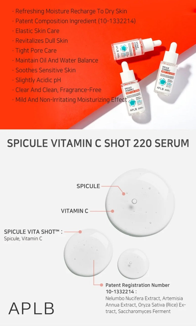 APLB Spicule Vitamin C Shot 220 Serum