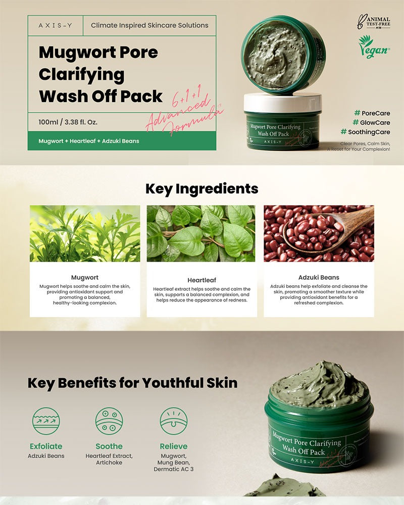 AXIS-Y Mugwort Pore Clarifying Wash Off Pack
