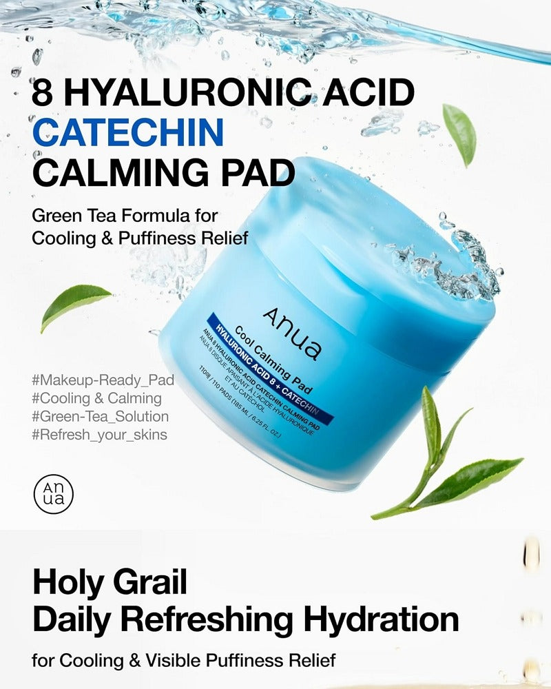 Anua 8 Hyaluronic Acid Catechin Calming Pad 110ea