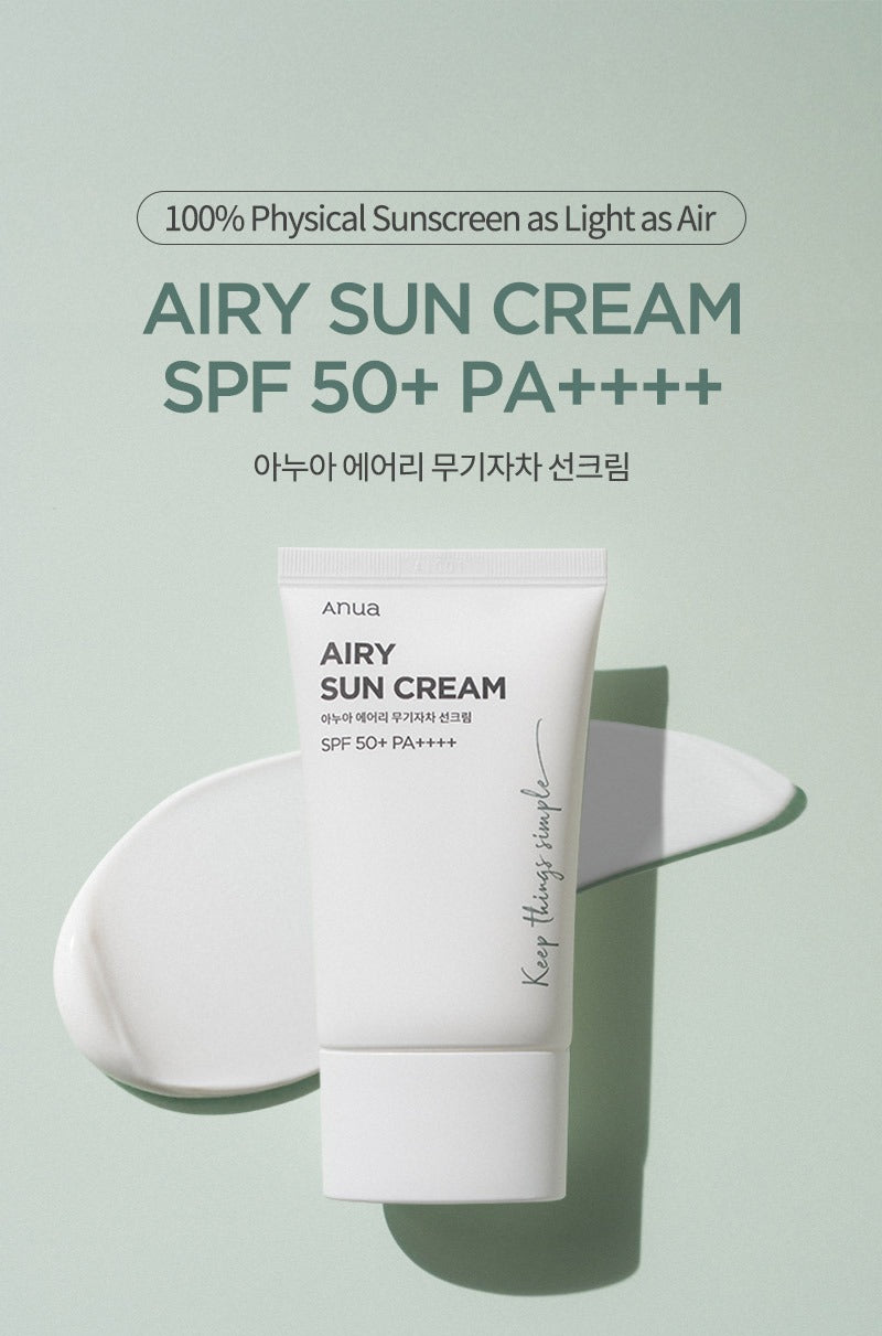 Anua Airy Sun Cream SPF 50+ PA++++