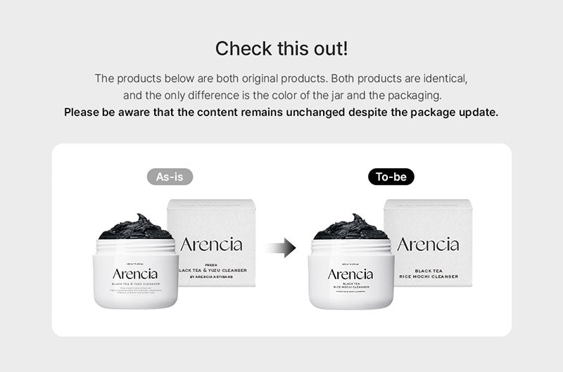 Arencia Black Tea Rice Mochi Cleanser