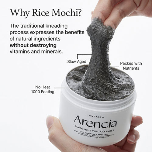 Arencia Black Tea Rice Mochi Cleanser