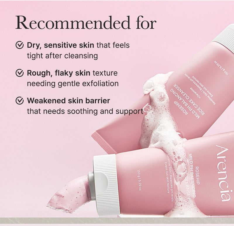 Arencia Rosehip Mild pH Balancing Rice Cake Cleanser