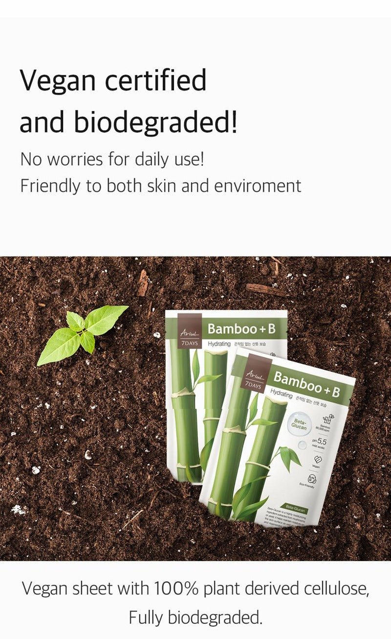 Ariul 7 Days Mask - Bamboo Water (23ml × 10 sheets)