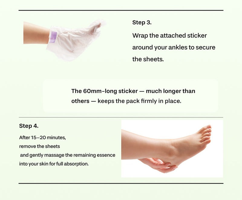 BAREN Centella Deep Soothing Ritual Foot Mask 6 Patches (3 Pairs)