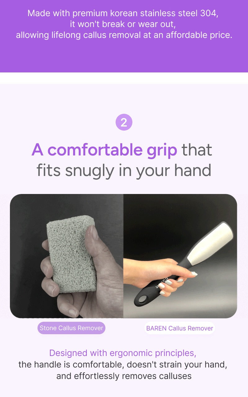 BAREN Magic Stainless Foot File (2-Way Type)