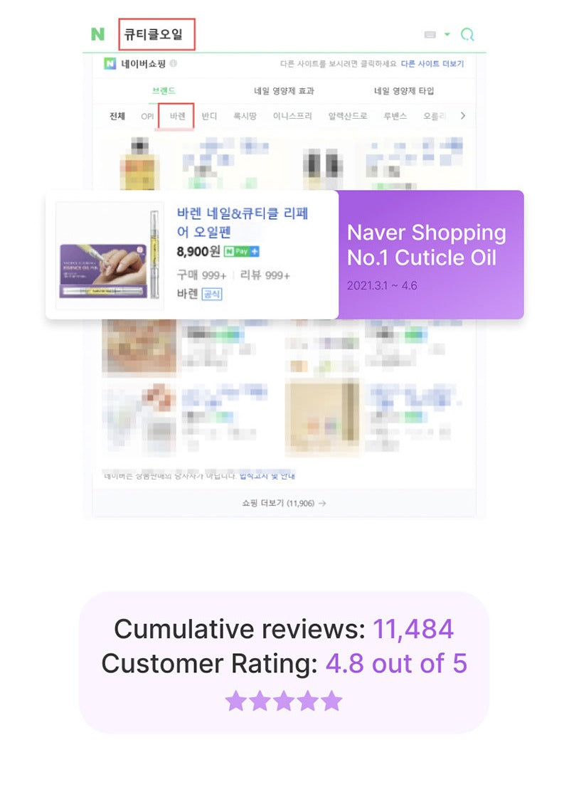 BAREN Nail & Cuticle Repair Essence Oil Pen 2ml