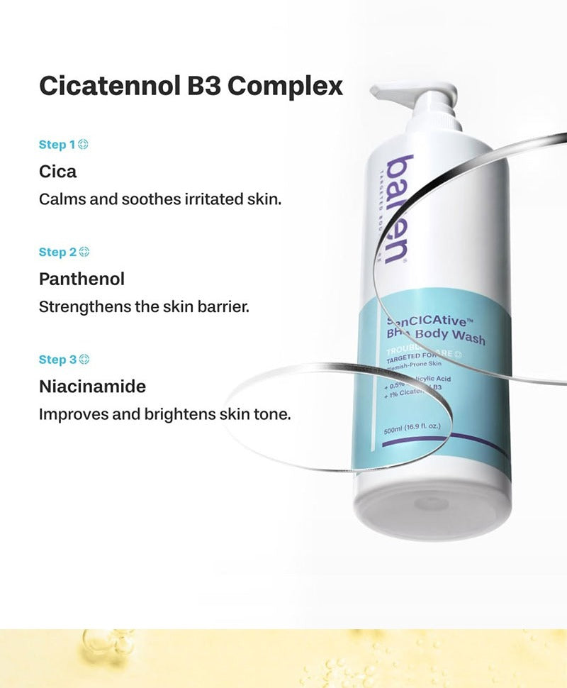 BAREN SenCICAtive BHA Body Wash 500ml
