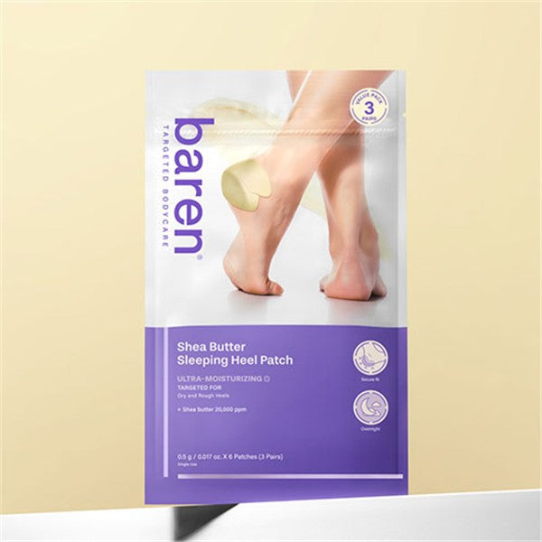 BAREN Shea Butter Sleeping Heel Patch (6 Patches / 3 Pairs)