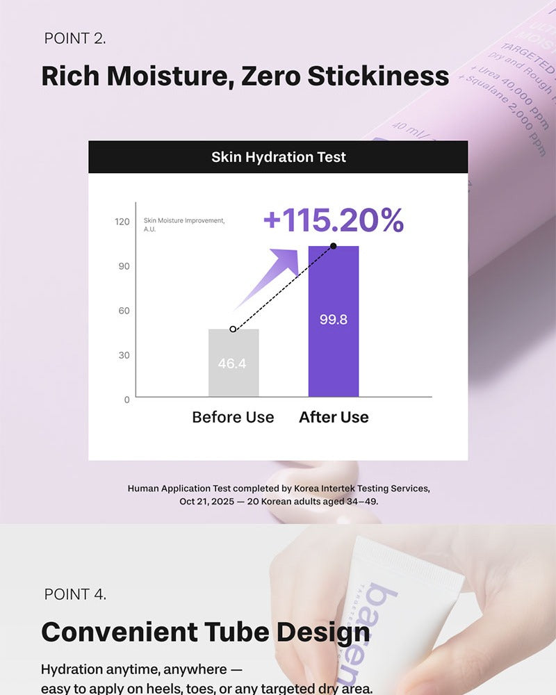 BAREN Silky Finish Hydrating Foot Balm 40ml