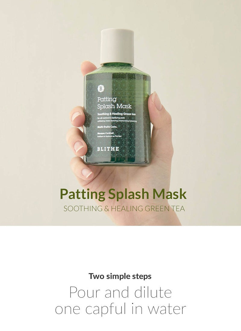 BLITHE Patting Splash Mask Soothing & Healing Green Tea 150ml