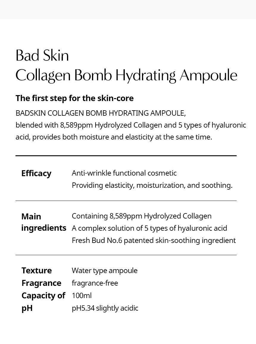 Bad Skin Collagen Bomb Hydrating Ampoule 100ml