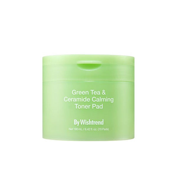 By Wishtrend Green Tea & Ceramide Calming Toner Pad 190ml