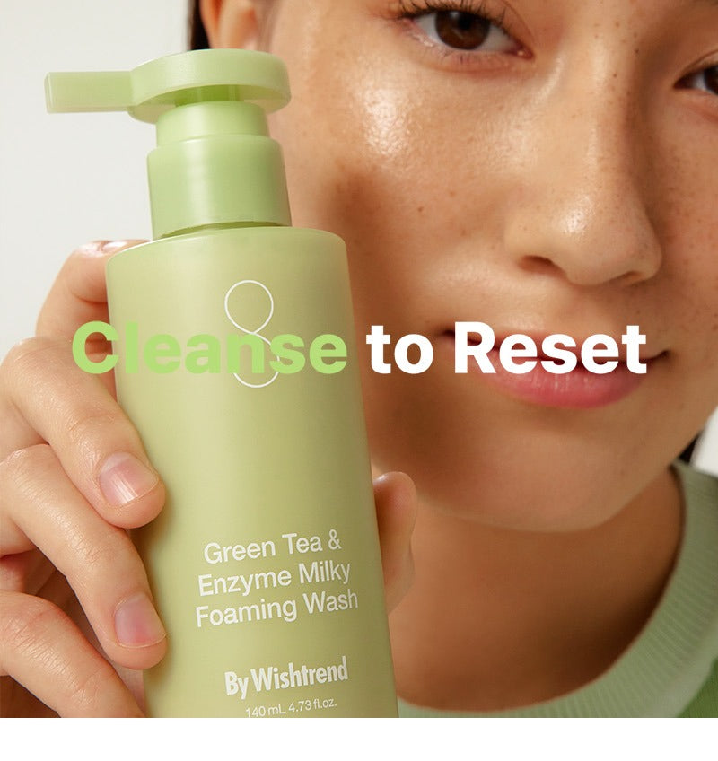 By Wishtrend Green Tea & Enzyme Milky Foaming Wash 140ml