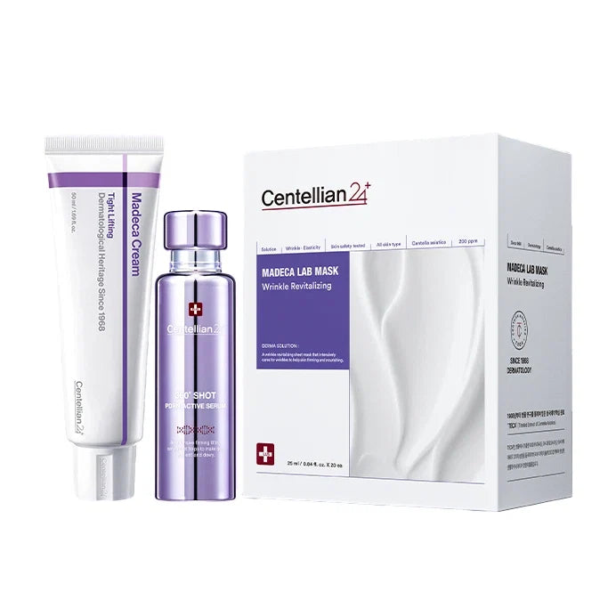 CENTELLIAN24 Madeca Cream Tight Lifting + 360° Shot PDRN Active Serum + Mask Set