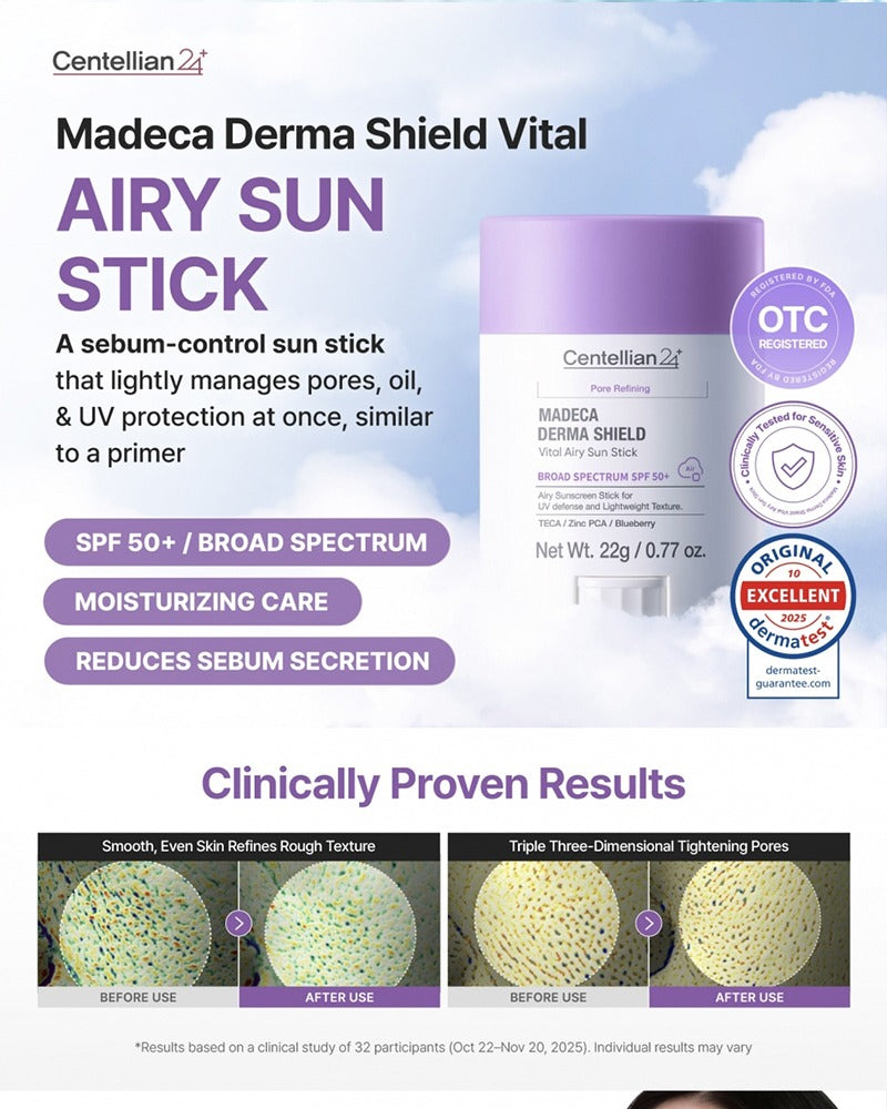 Centellian24 Madeca Derma Shield Vital Airy Sun Stick 22g