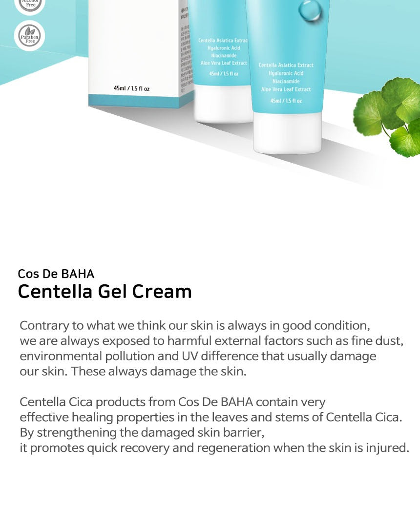 Cos De BAHA Centella Gel Cream 45ml