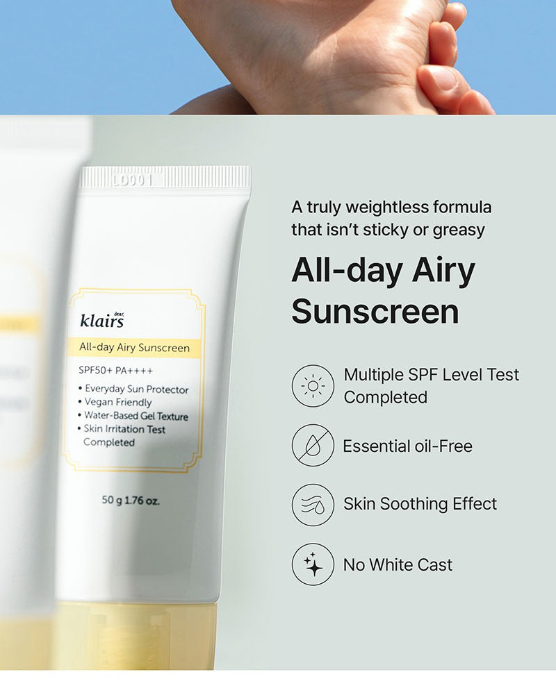 Dear, Klairs All-day Airy Sunscreen 50g