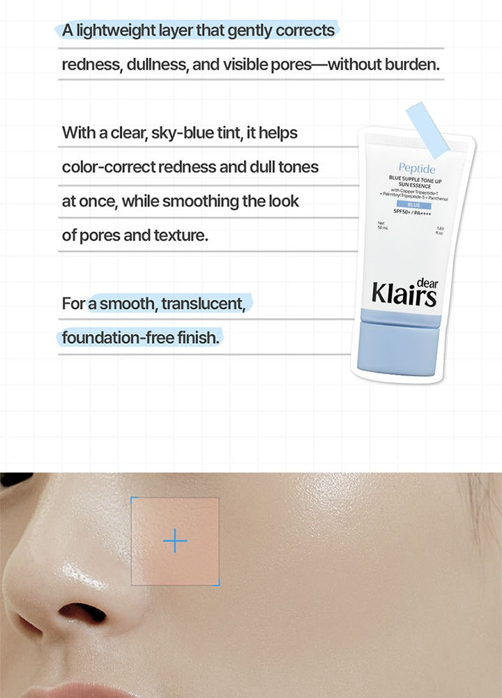 Dear, Klairs Blue Supple Tone Up Sun Essence 50ml