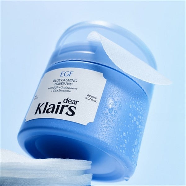 Dear, Klairs EGF Blue Calming Toner Pad 150ml (60 Pads)