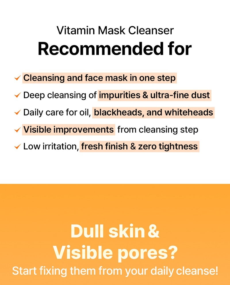 Dear, Klairs Freshly Juiced Vitamin Mask Cleanser 150ml