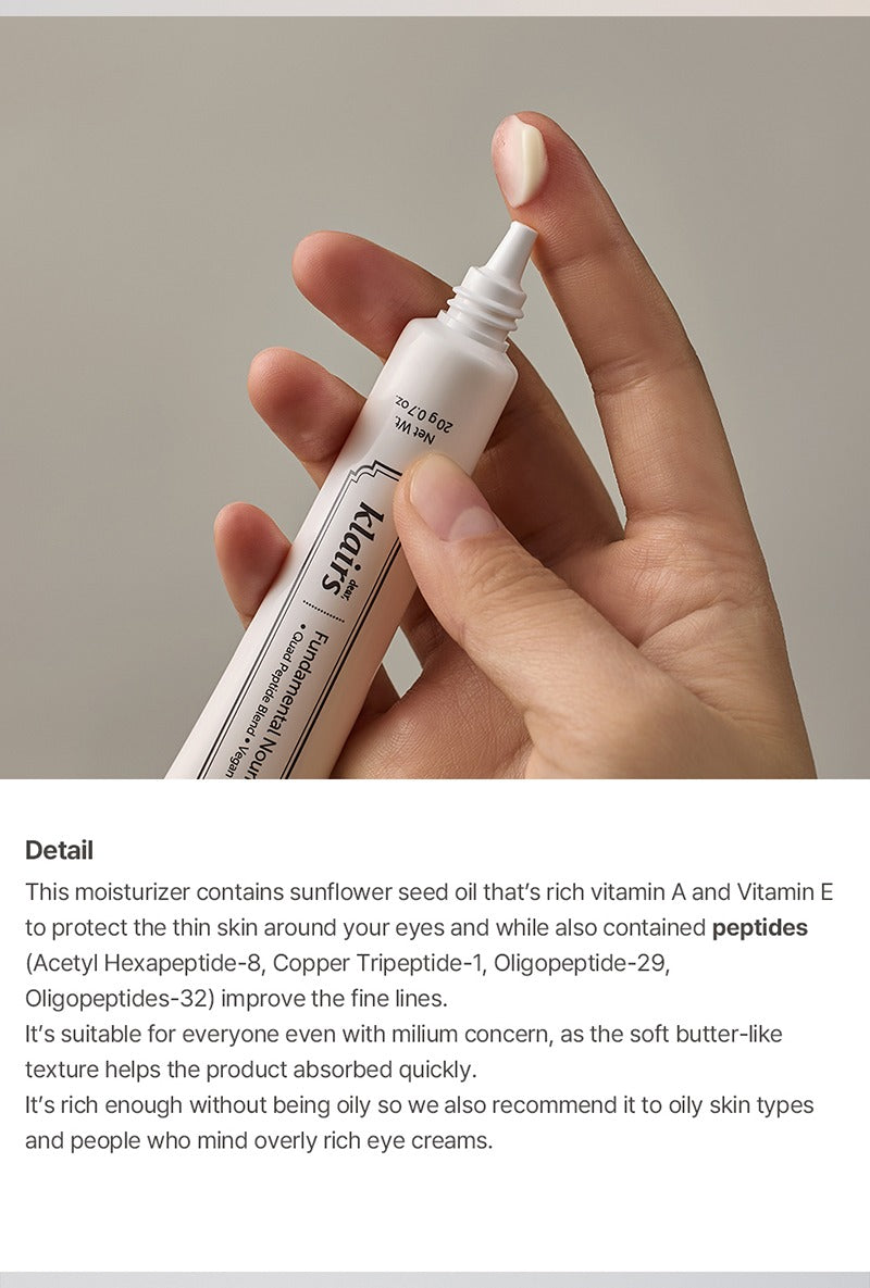 Dear, Klairs Fundamental Nourishing Eye Butter 20g