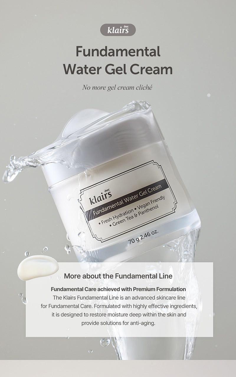 Dear, Klairs Fundamental Water Gel Cream 70g