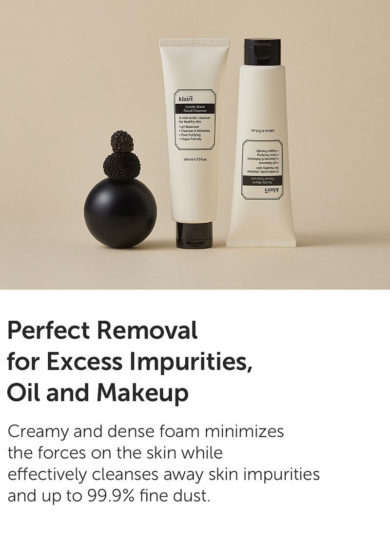 Dear, Klairs Gentle Black Facial Cleanser 140ml