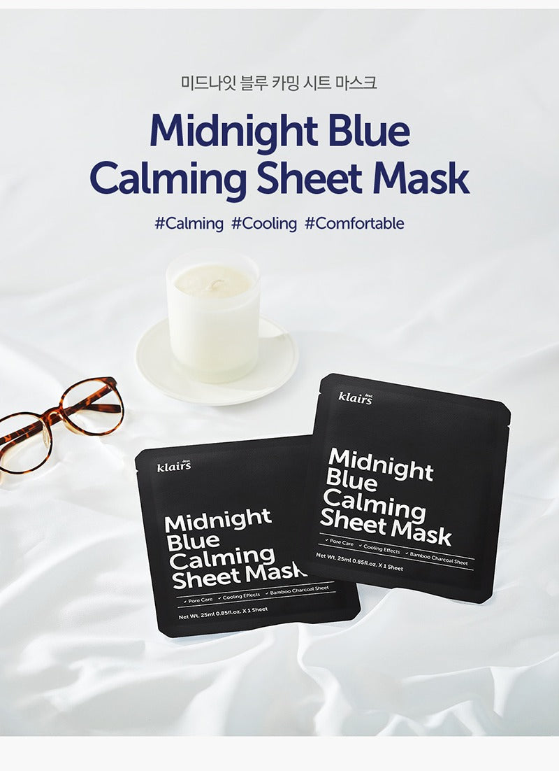 Dear, Klairs Midnight Blue Calming Sheet Mask (10-pack)