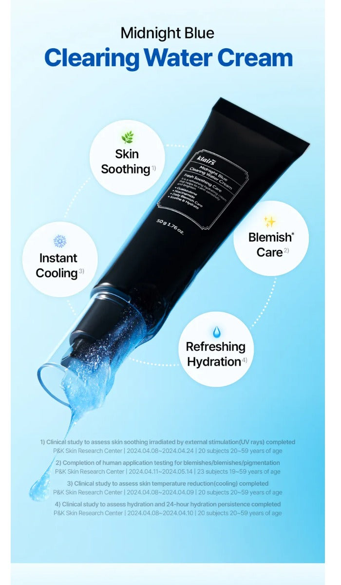 Dear, Klairs Midnight Blue Clearing Water Cream 50g