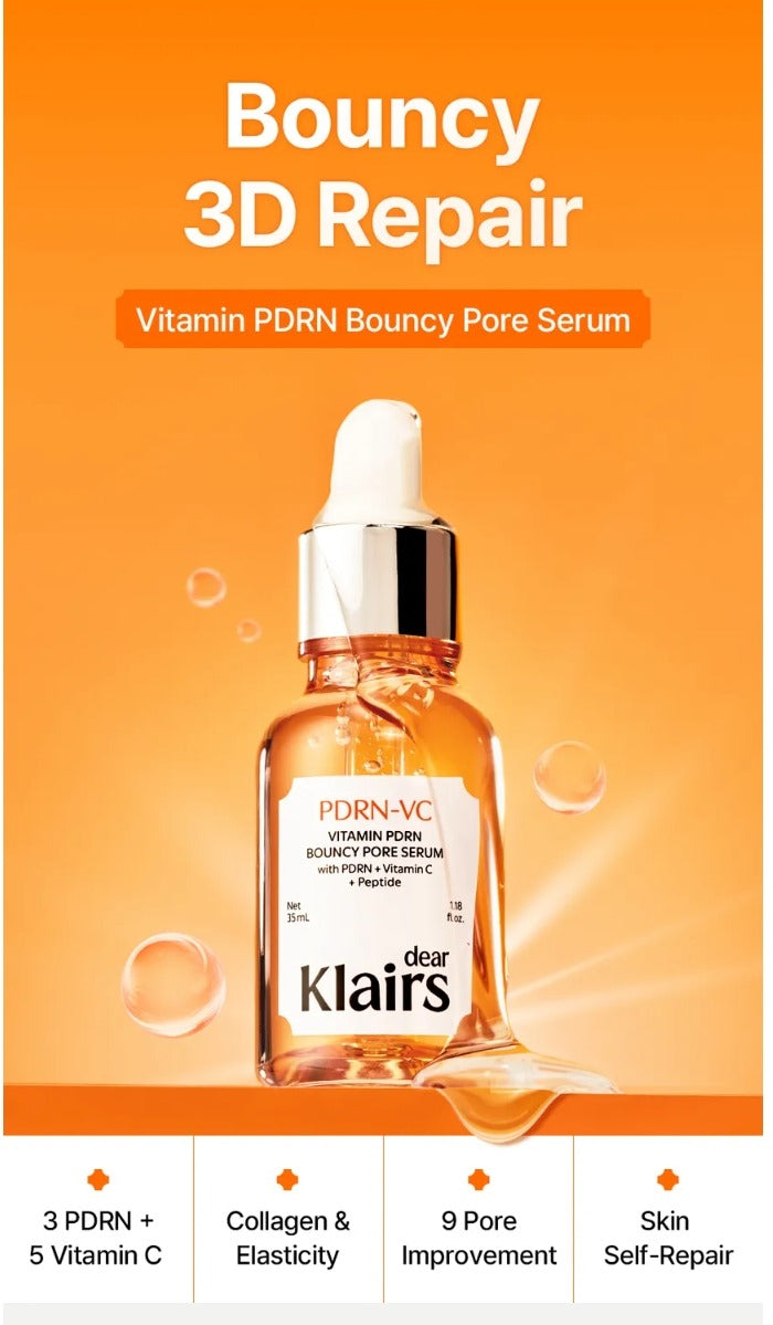 Dear, Klairs Vitamin PDRN Bouncy Pore Serum 35ml