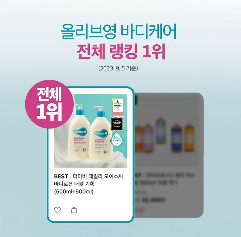 Derma:B Daily Moisture Body Lotion 400ml