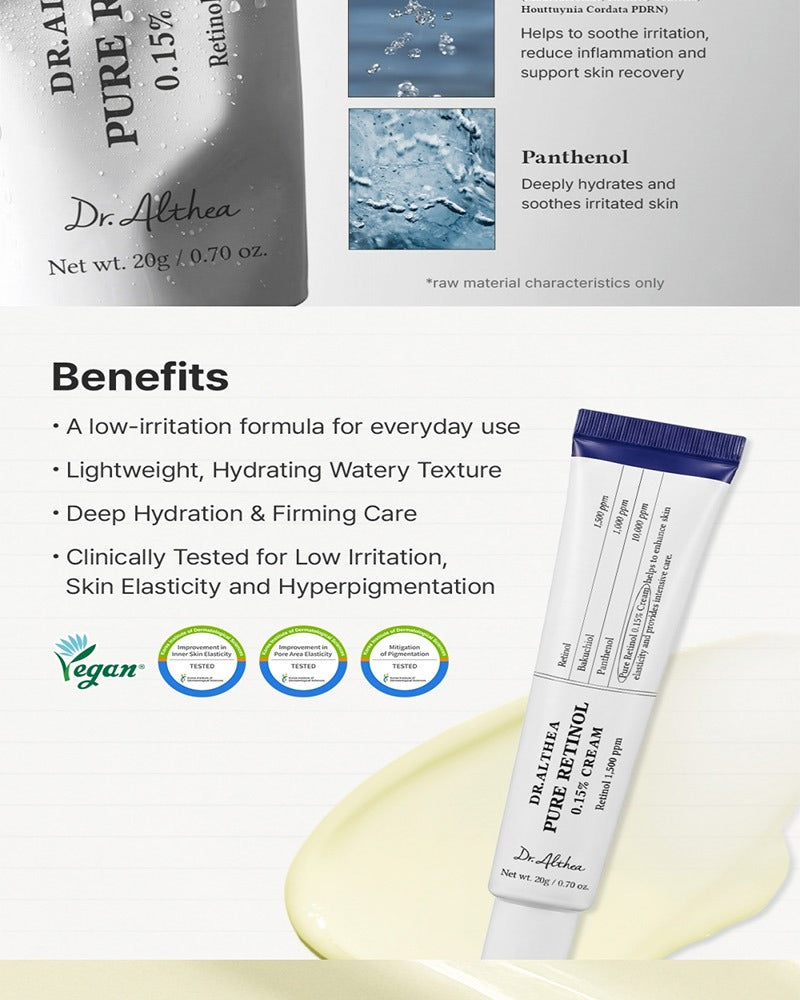 Dr. Althea Pure Retinol 0.15% Cream 20g