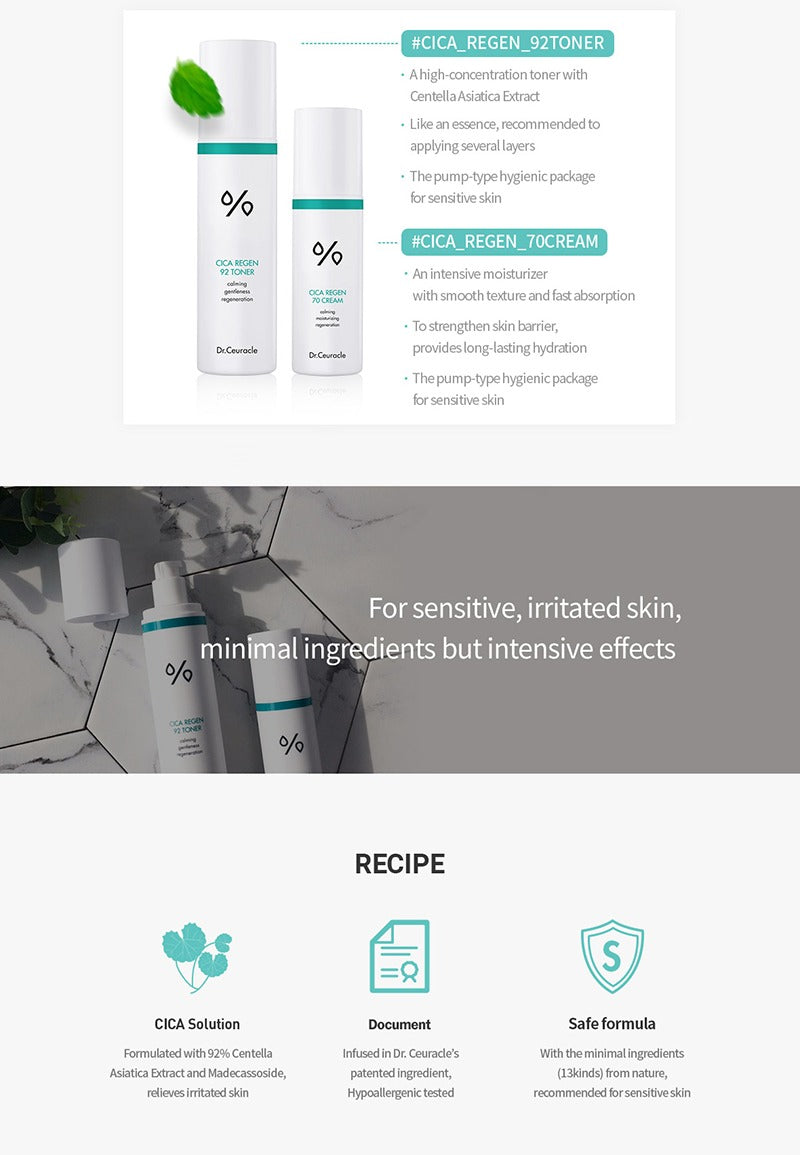 Dr.Ceuracle Cica Regen 92 Toner 120ml