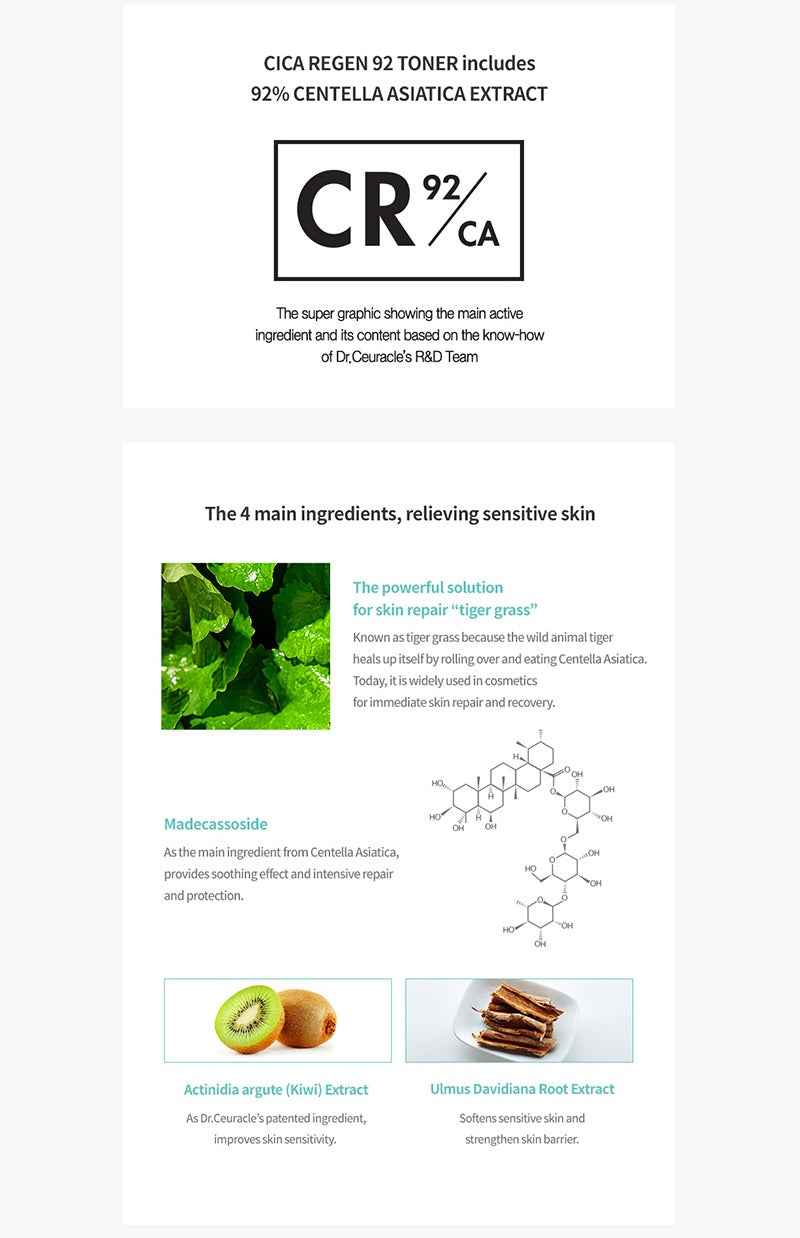 Dr.Ceuracle Cica Regen 92 Toner 120ml