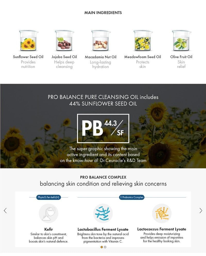 Dr.Ceuracle Pro Balance Pure Cleansing Oil 155ml