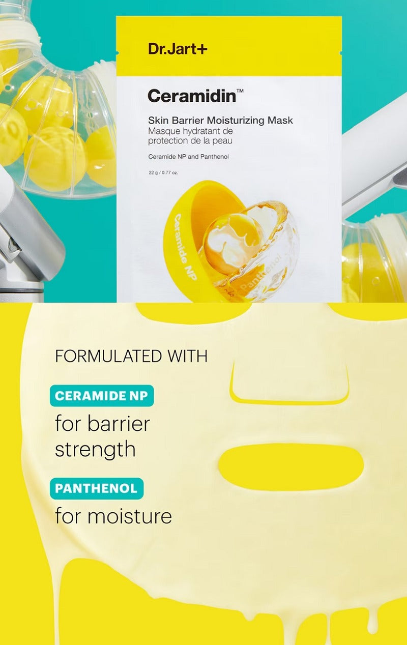 Dr.Jart+ Ceramidin Skin Barrier Moisturizing Mask 22g × 5 Sheets