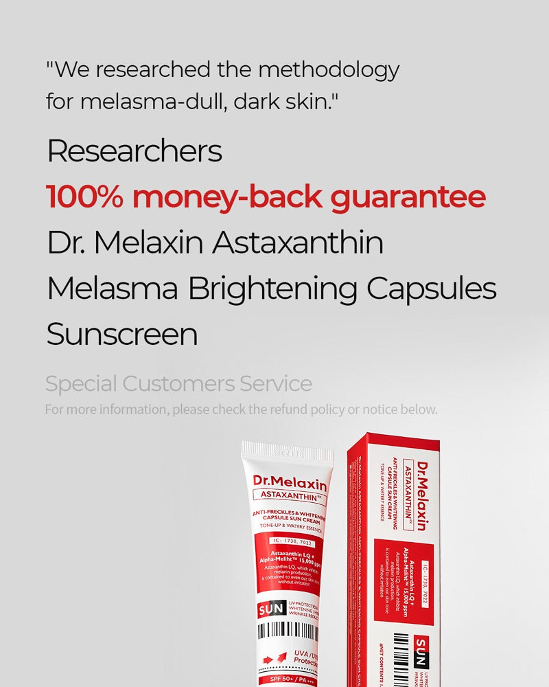 Dr.Melaxin Astaxanthin Anti-Freckles & Whitening Capsule Sun Cream 50ml
