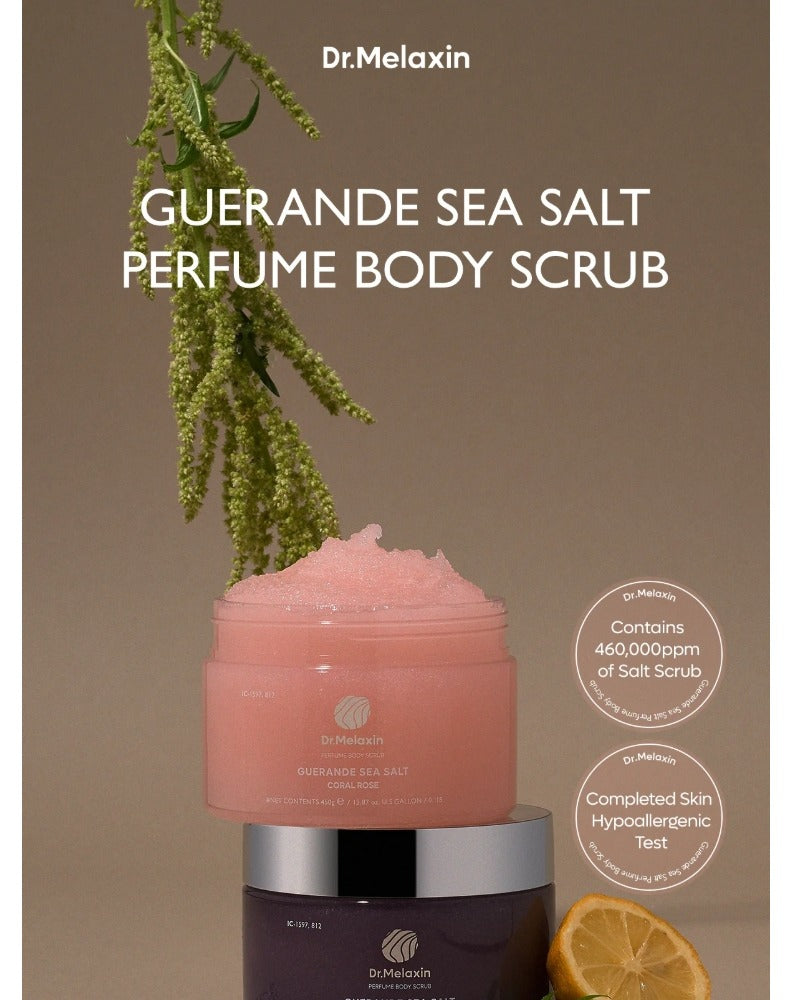 Dr.Melaxin Guérande Sea Salt Perfume Body Scrub 450g – Dark Amber & Vanilla