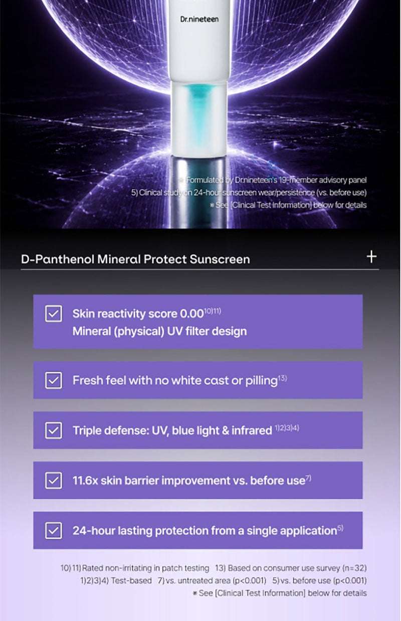 Dr.nineteen Sensinical Mineral Protect Sunscreen 40ml