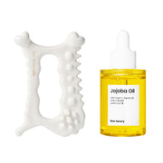 FACE FACTORY Ceramic Guasha Massager(Face&Body Massage) + Jojoba Oil 30ml Set